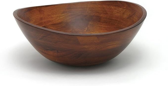Lipper International Cherry Finished Wavy Rim Serving Bowl for Fruits or Salads, Matte, Large, 13... | Amazon (US)