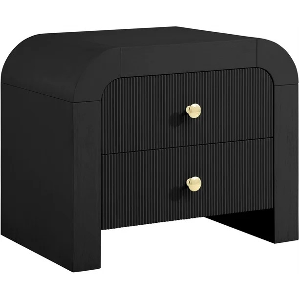 Meridian Furniture Artisto Black Night Stand - Walmart.com | Walmart (US)