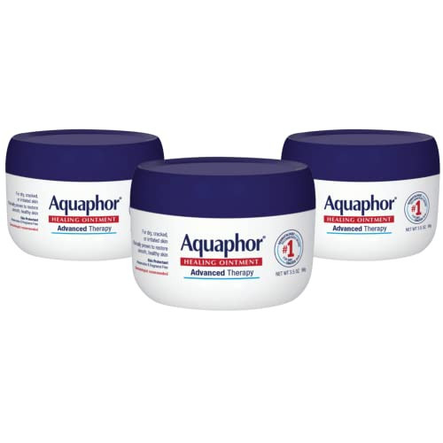 Aquaphor Healing Ointment Advanced Therapy Skin Protectant, Body Moisturizer for Dry Skin, Minor Cuts and Burns, Dry Cuticles, Cracked Heels, Hands and Lips, 3.5 Oz Jar | Amazon (US)