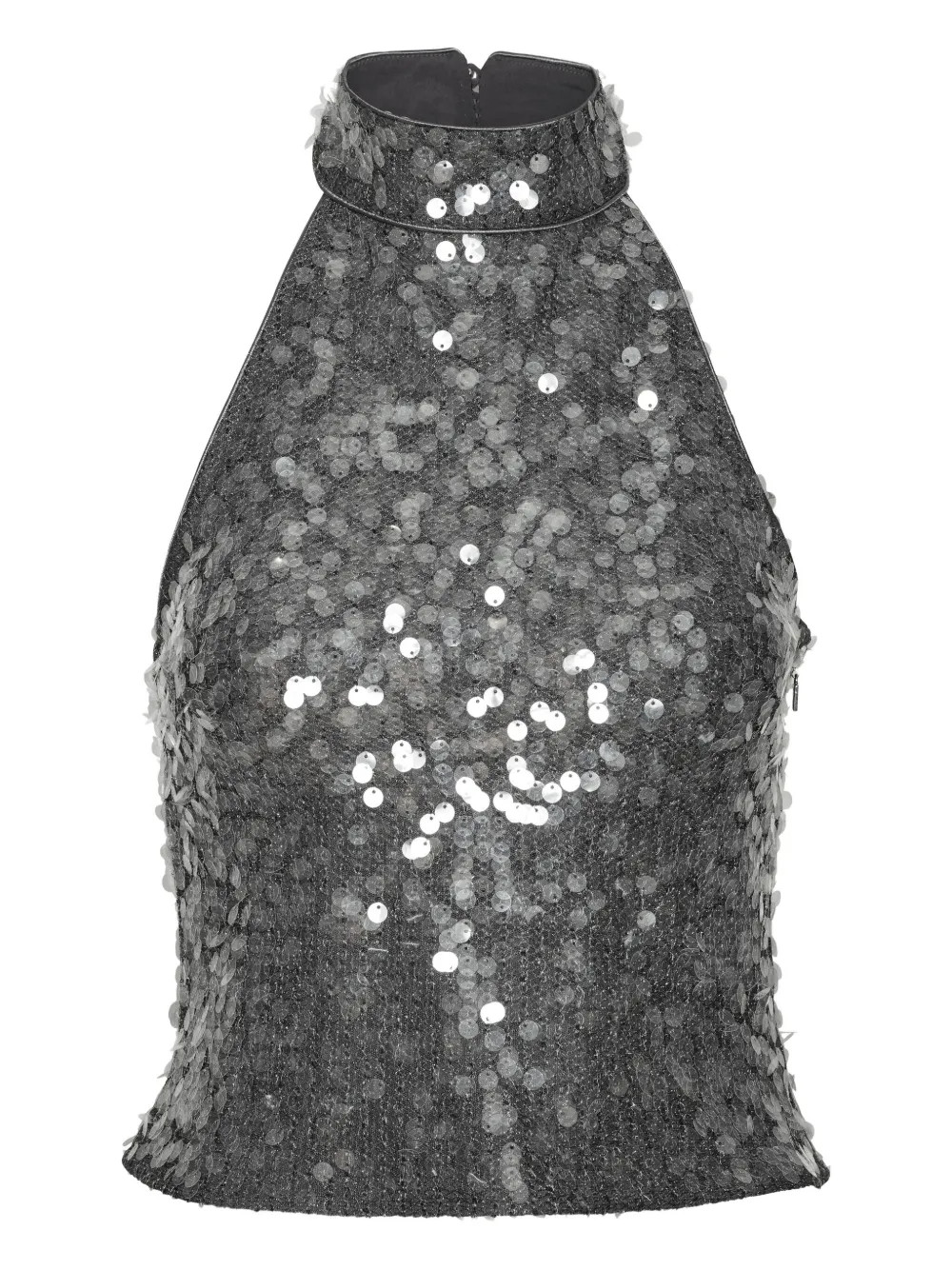 ROTATE BIRGER CHRISTENSEN Sequin halter-neck Top | Grey | FARFETCH | Farfetch Global