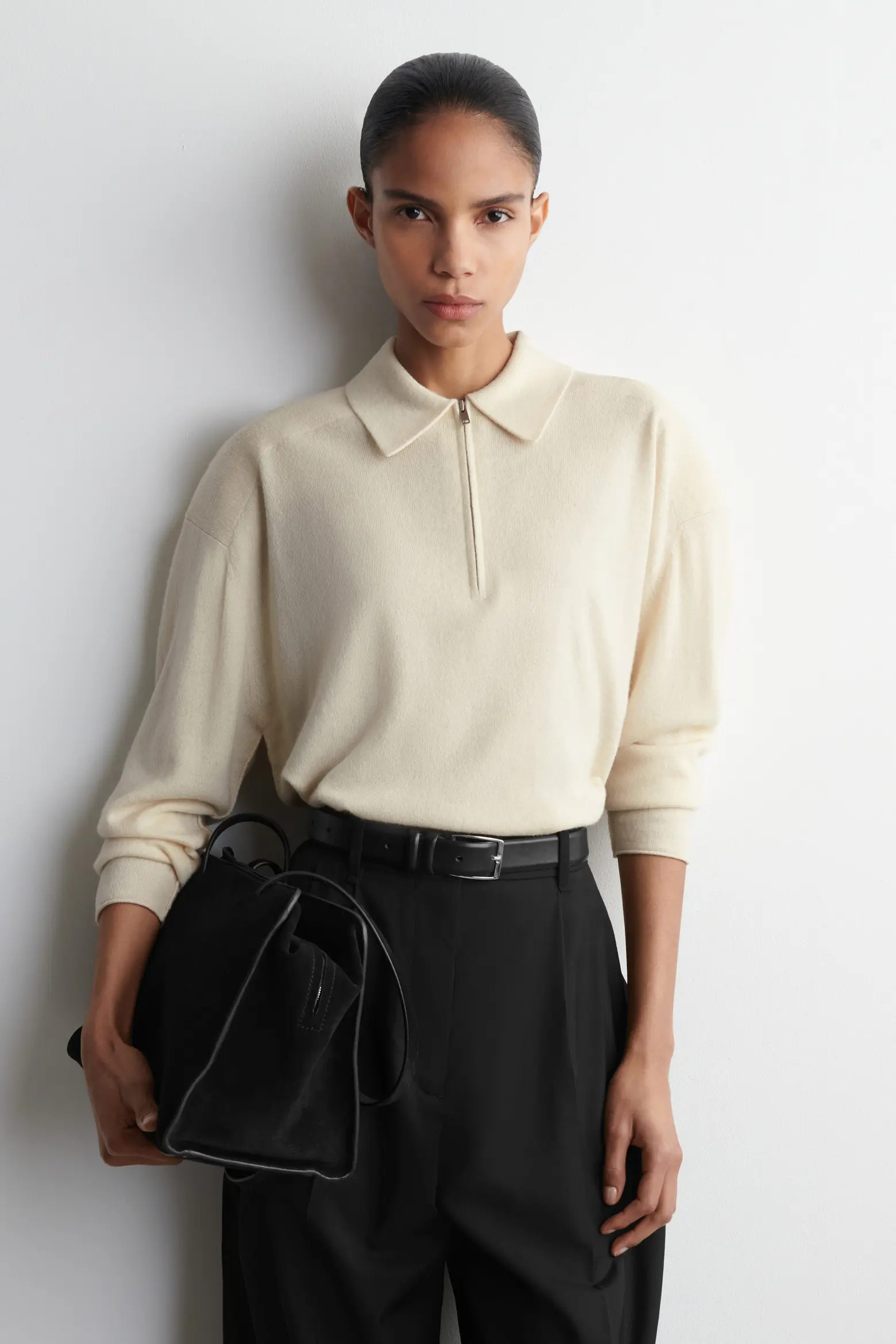 Merino Wool-Yak Zip-Up Polo Shirt (Women) | Nordstrom | Nordstrom