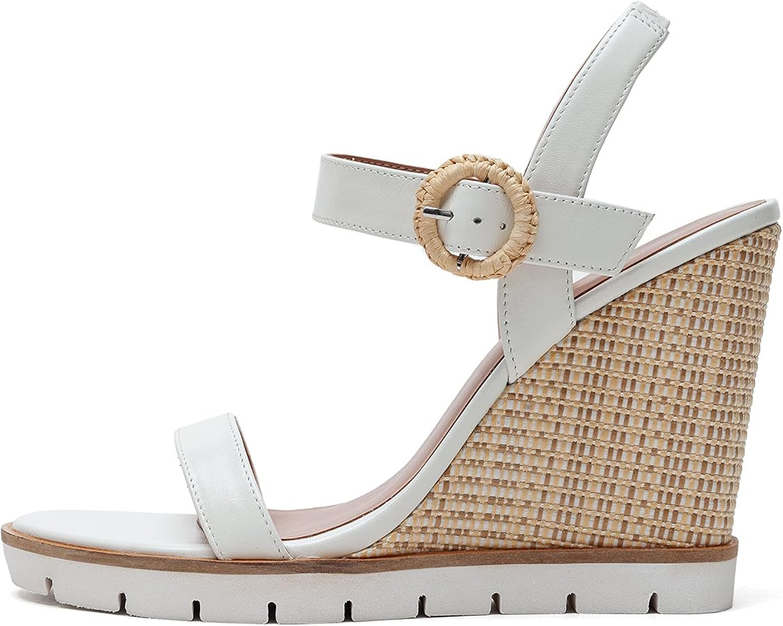 Linea Paolo - EMELY - Women'S Minimalist Strappy Woven High Wedge Heel Leather Sport Sandals | Amazon (US)