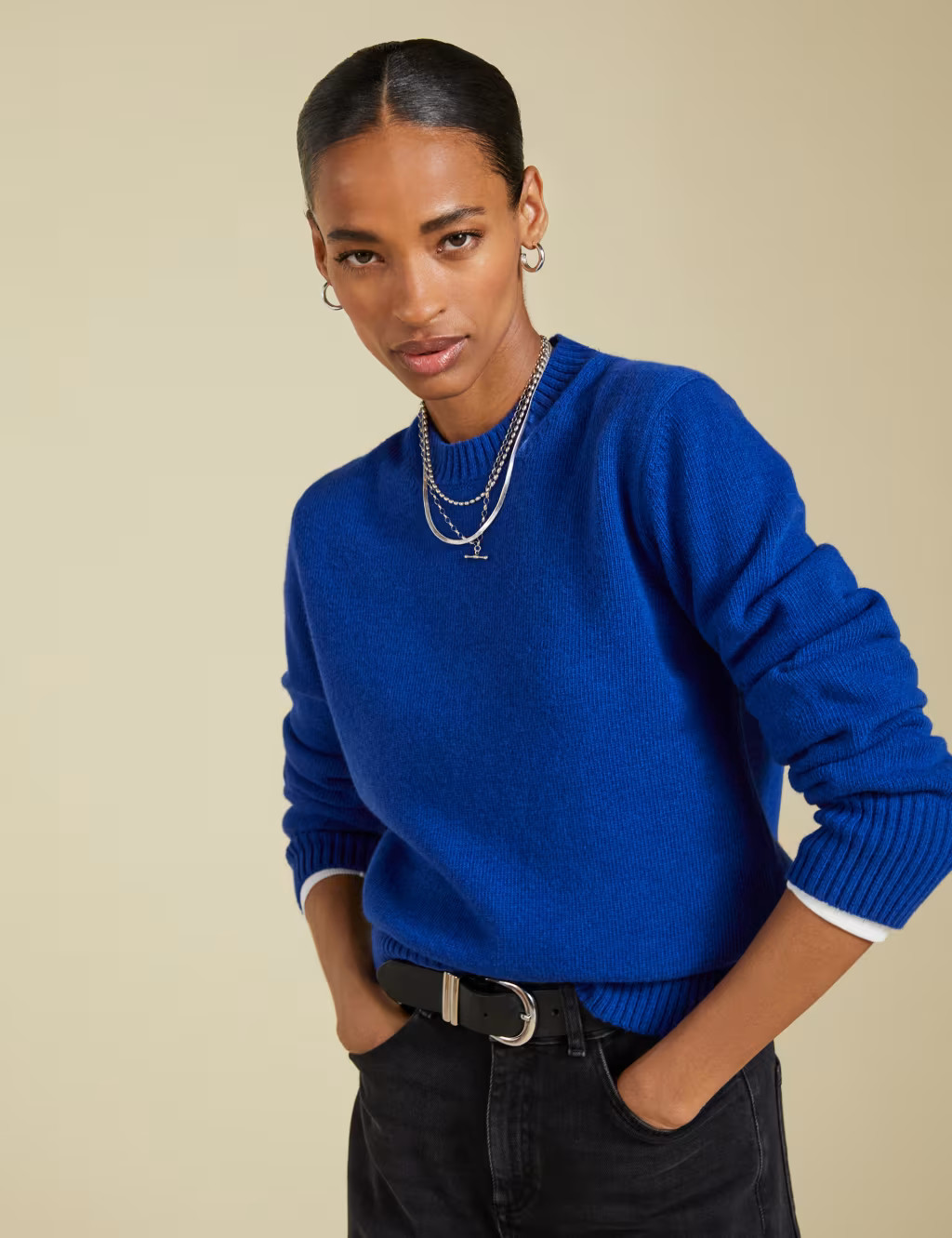 Merino Wool Blend Crew Neck Jumper | Marks & Spencer (UK)