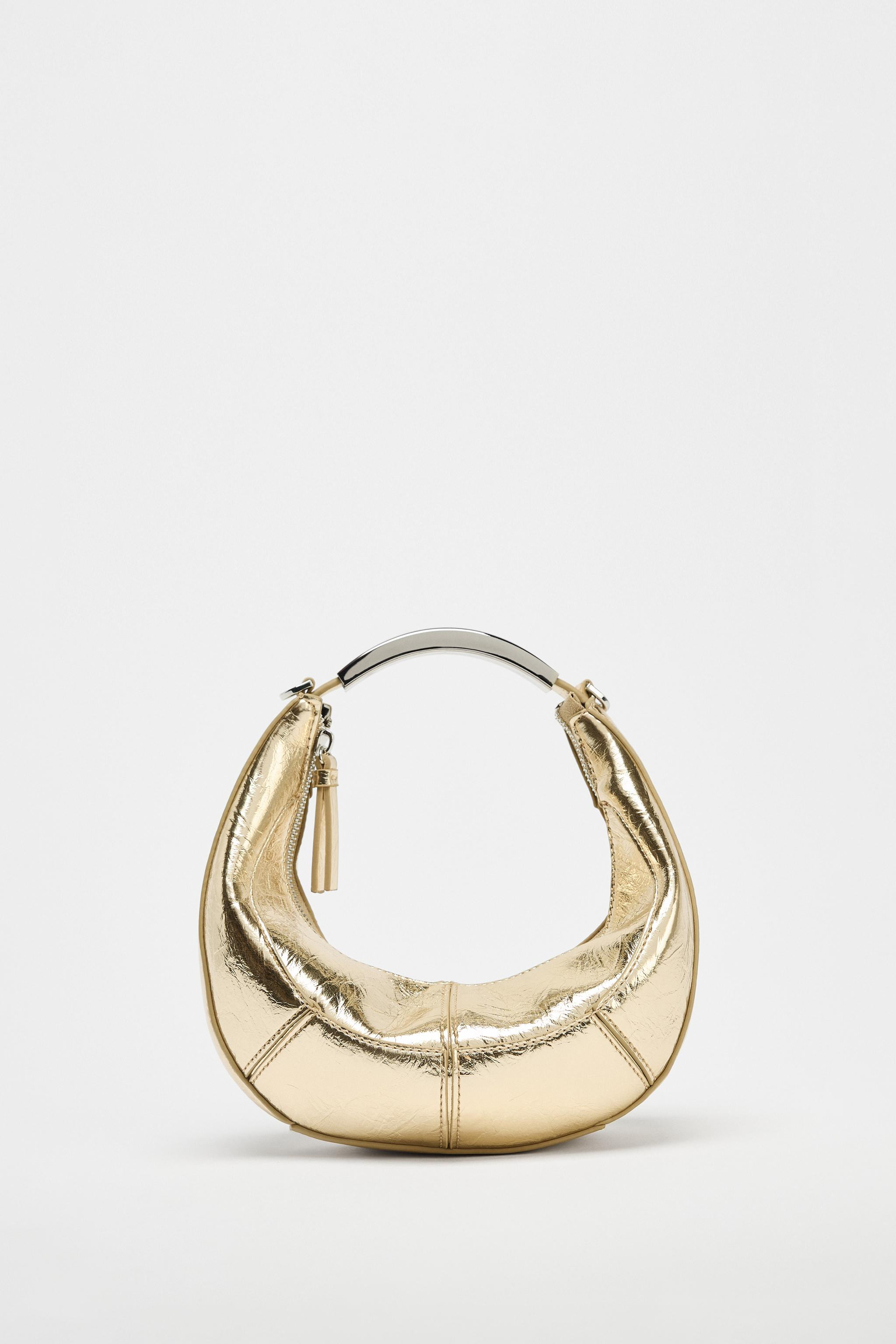 OVAL BAG WITH METAL HANDLE | Zara US