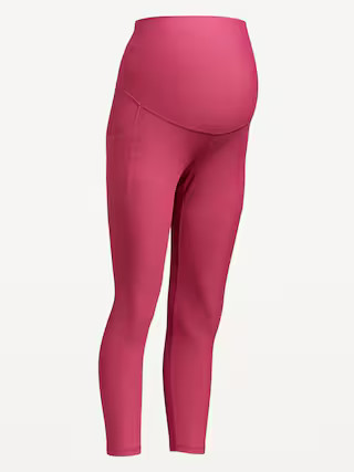 Maternity Full-Panel PowerSoft 7/8 Leggings | Old Navy (US)