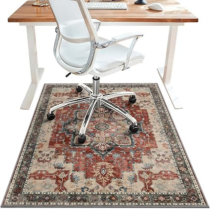 36"x48" Office Chair Mat for Hardwood Tile Floor, Under Desk Carpet Protector for Rolling Compute... | Amazon (US)