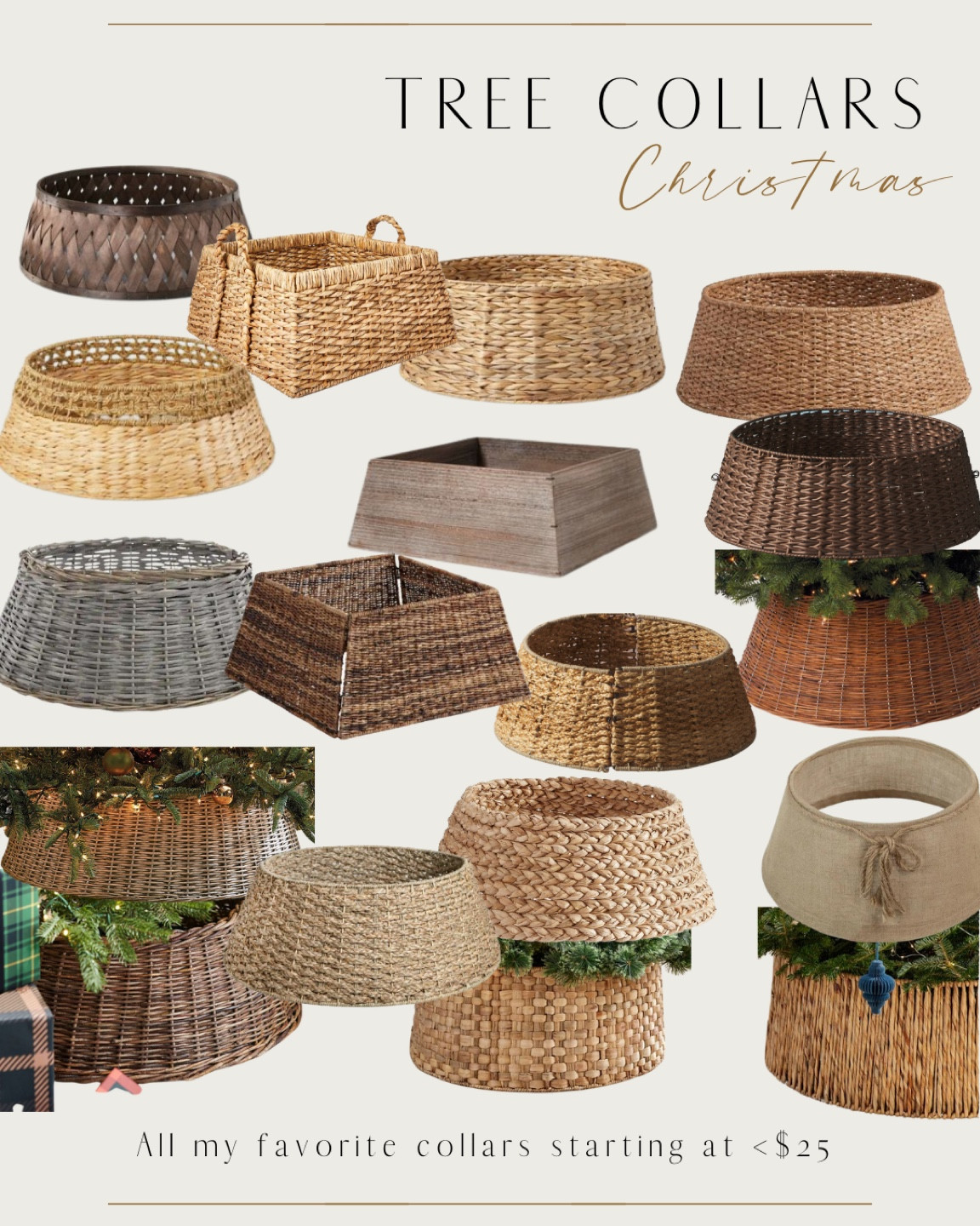 All my favorite Christmas tree collars starting at less than $25. 

Woven tree collars, wood trees collars, seagrass tree collar

#LTKHoliday #LTKhome #LTKSeasonal