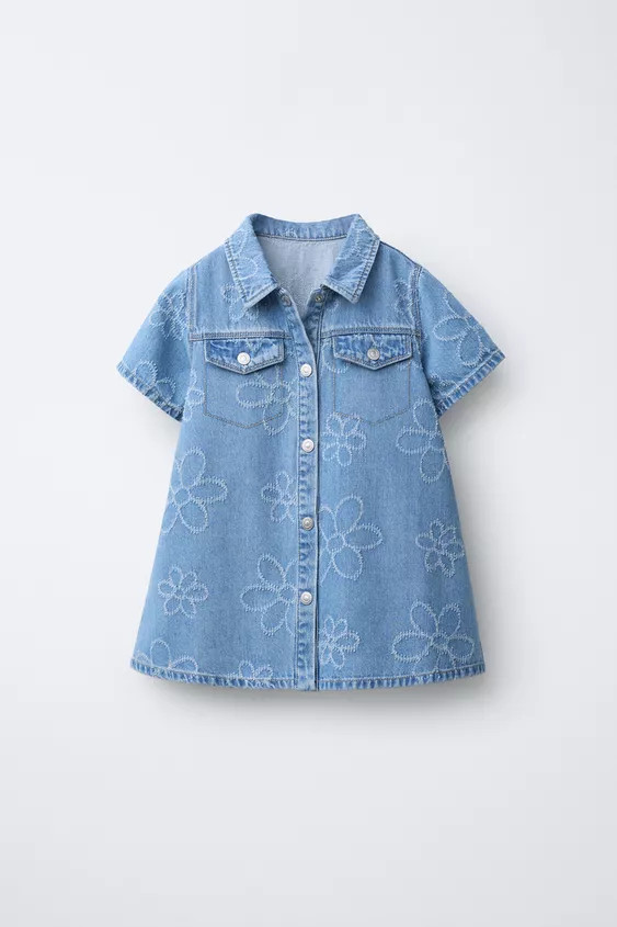 FLORAL DENIM DRESS | Zara US