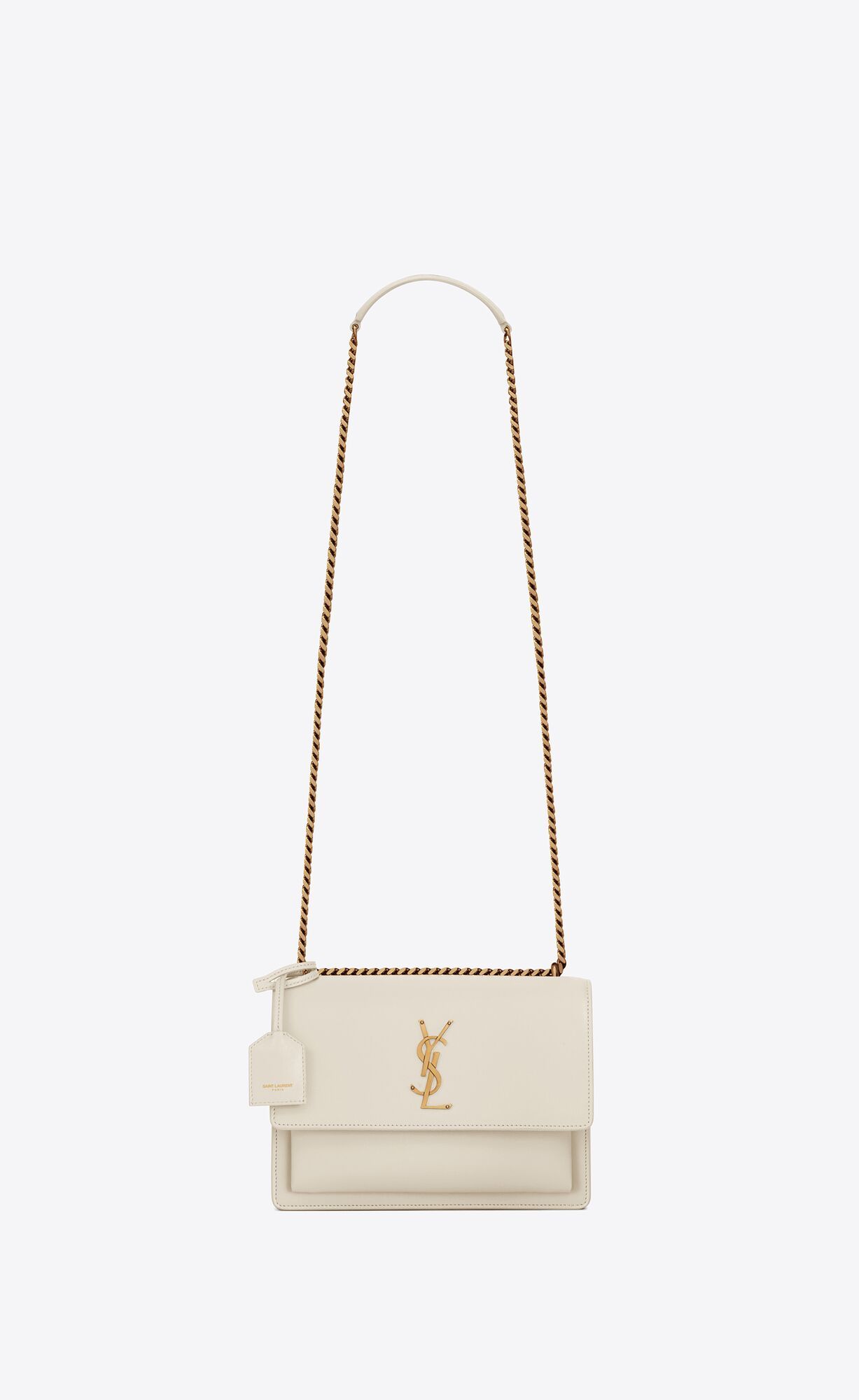 LEATHER-LINED FLAP BAG WITH THE CASSANDRE AND DETACHABLE LEATHER CHARM. FUNCTIONAL AND STRUCTURED... | Saint Laurent Inc. (Global)