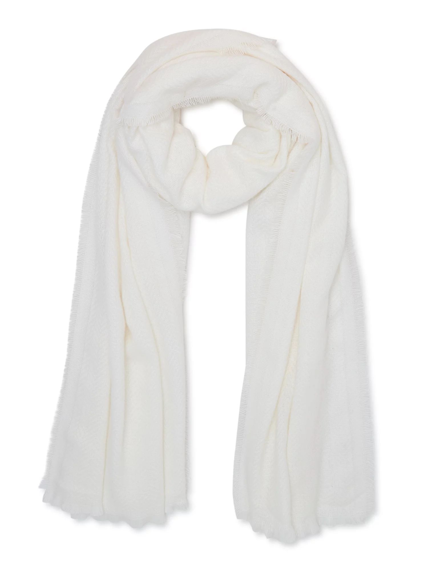 Time and Tru Women’s Pleated Blanket Wrap Scarf | Walmart (US)