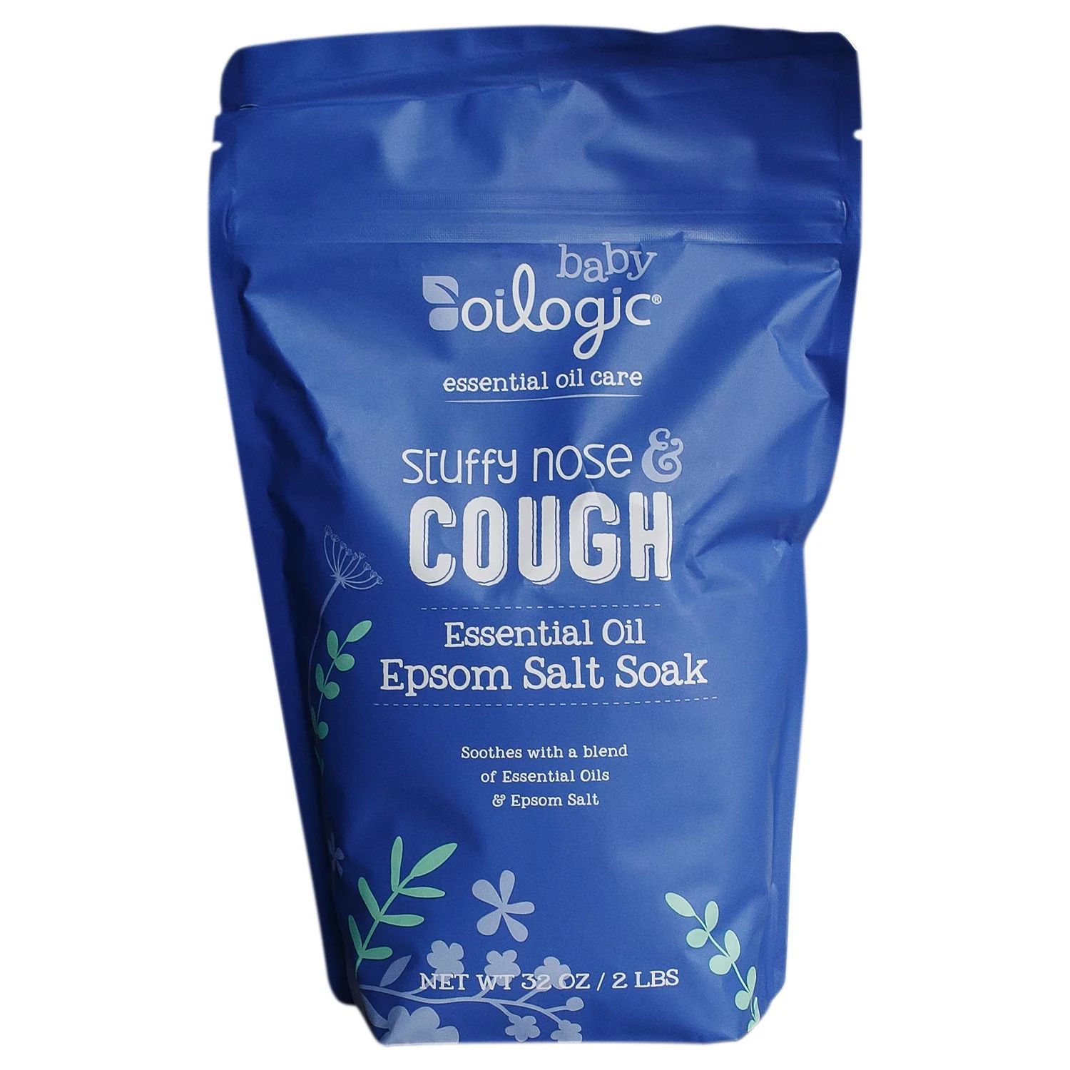 Oilogic Stuffy Nose & Cough Baby Essential Oil Epsom Soak, 2 lbs | Walmart (US)