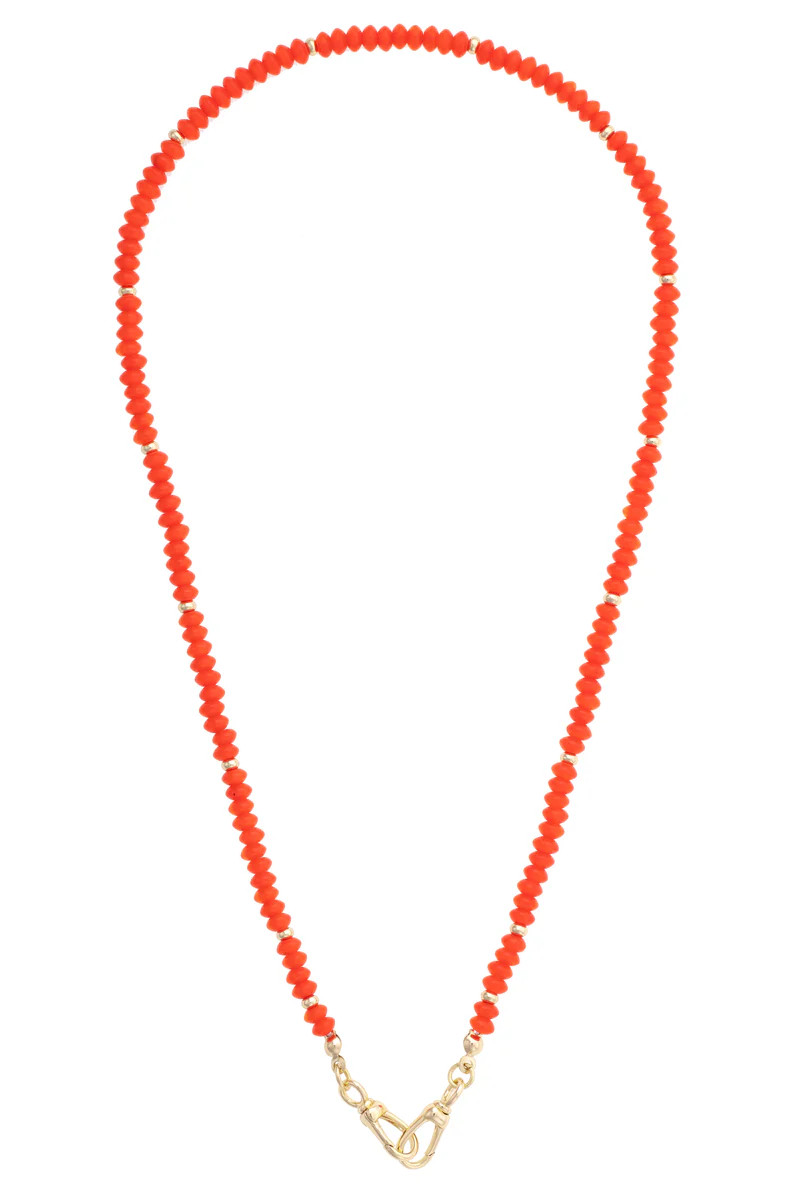 Aurora Beaded Necklace in Orange | CANVAS