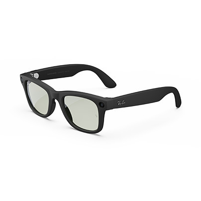 Ray-Ban Meta Wayfarer (Gen 1), Matte Black / Clear to Graphite Green Transitions®, Large | Meta