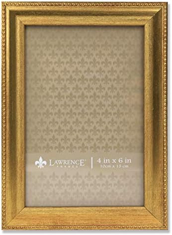 Lawrence Frames Classic Bead Picture Frame, 4x6, Gold | Amazon (US)
