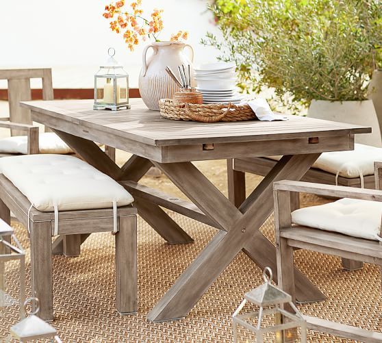 Indio X-Base Extending Dining Table | Pottery Barn (US)
