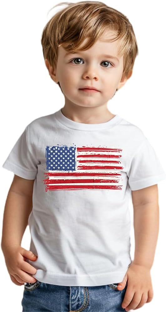 4th of July Shirt for Kids, Independence Day Shirts for Boys, American Flag Excavator Shirts for ... | Amazon (US)