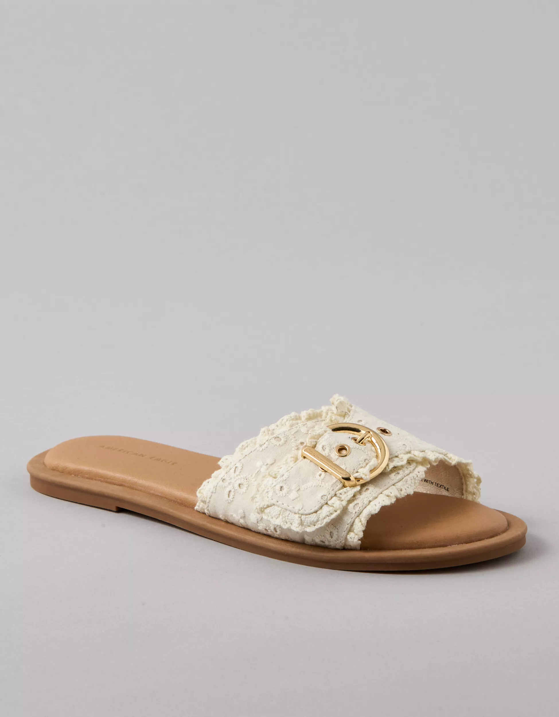 AE Eyelet Buckle Slide Sandal | American Eagle Outfitters (US & CA)