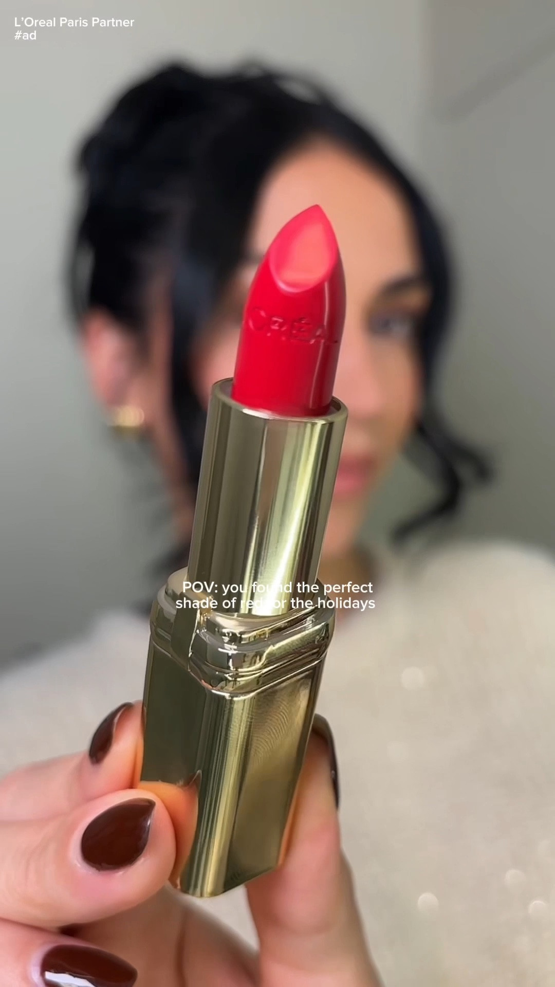 #ad | my signature shade for the holidays 💄 @lorealparis @target @targetstyle #lorealparispartner #lorealpariscosmetics #lorealparismakeup #targetpartner #target 

#LTKHoliday #LTKBeauty #LTKgrwm