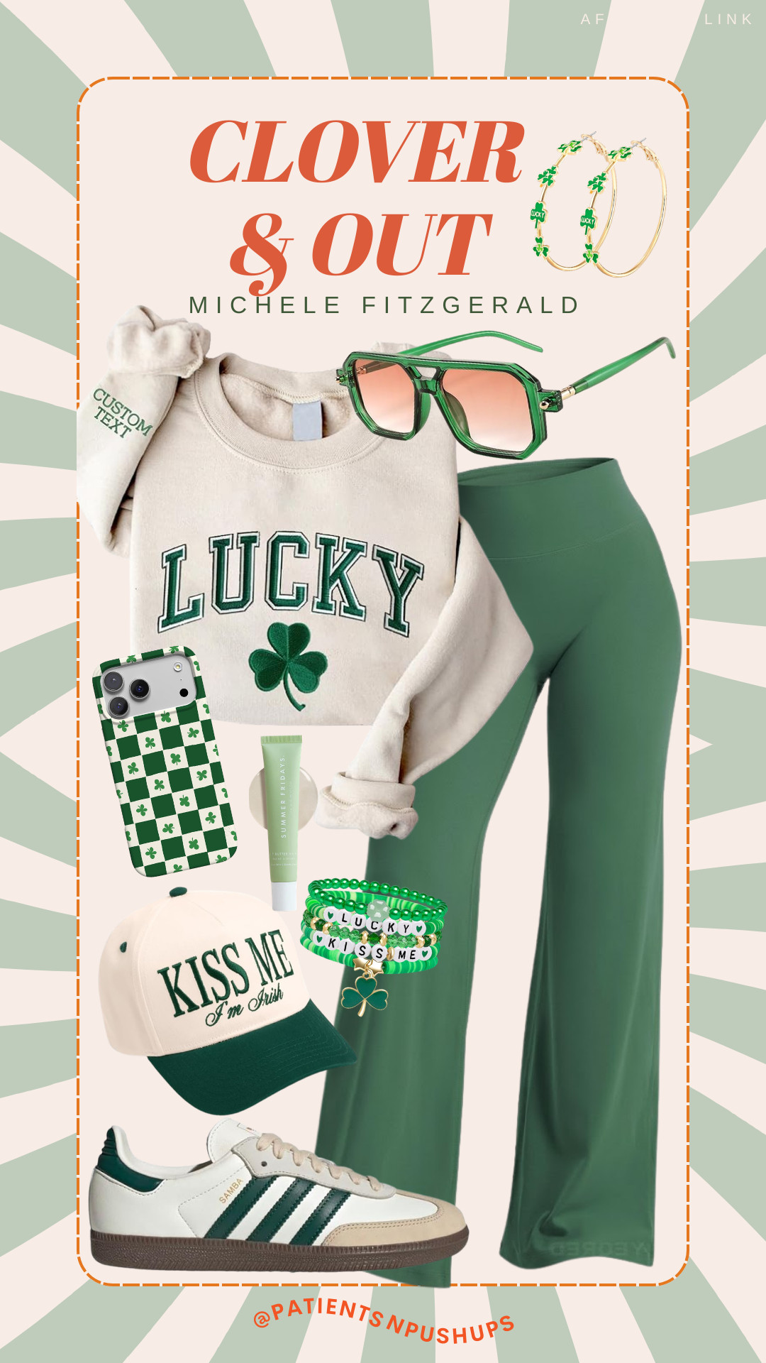 Embrace the luck of the Irish this St. Patrick's Day with this cute and cozy outfit! From my lucky you iPhone case to my kiss me I'm Irish hat, every piece is perfect for celebrating. Don't forget the matching lip balm for a pop of color! 🍀🌈

 

 #LTKgrwm #LTKootd #LTKSeasonal