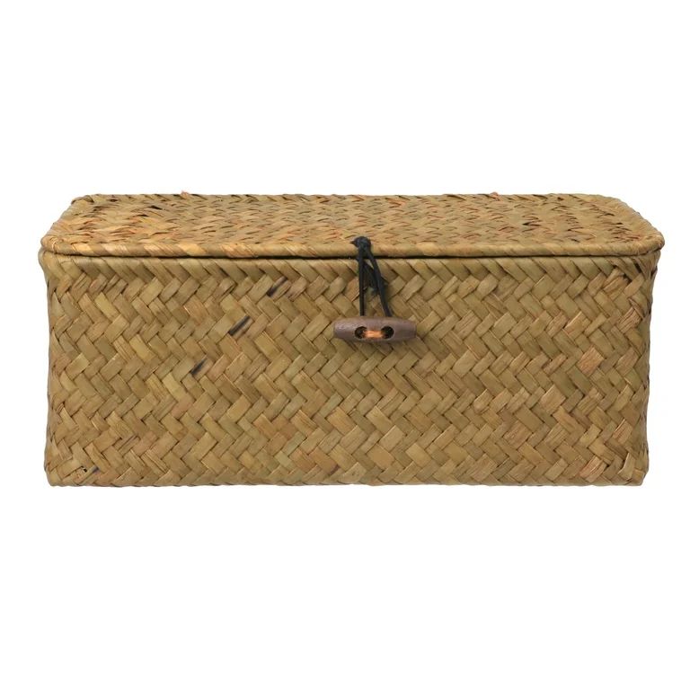 Basketlid Storage Wicker Straw Woven Decorative Boxes Basket Basketsstorage Rattan Box Lid | Walmart (US)