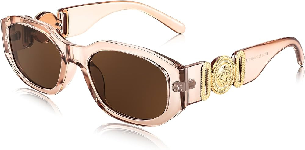 FEISEDY Retro Trendy Rectangle Sunglasses Women Men Vintage 90s Small Narrow Square Sunglasses B2... | Amazon (US)