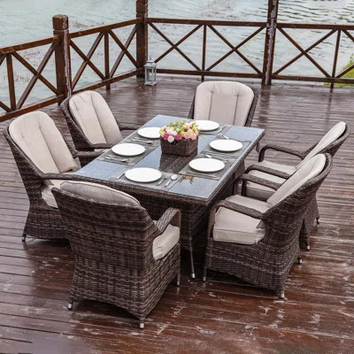 Leigh Rectangular 6 - Person 62.99'' Long Dining Set With Cushions | Wayfair North America