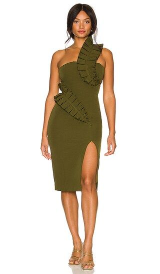 Kamala Dress in Deep Olive | Revolve Clothing (Global)