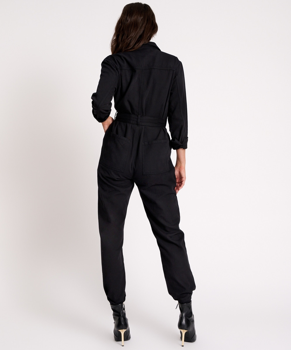 BLACK CLAUDIA OVERALL | OneTeaspoon
