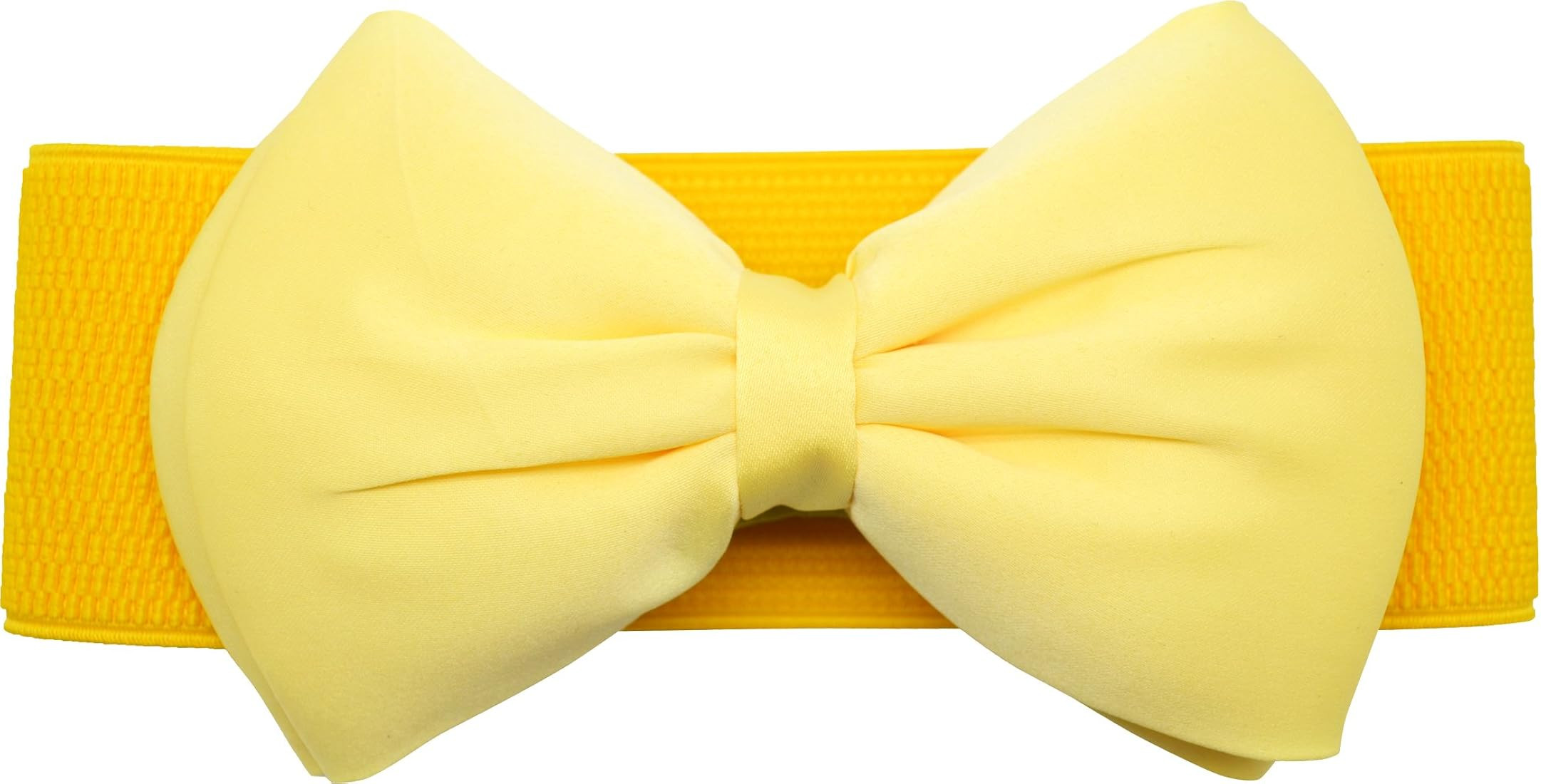Meta-U Women Cute Bow/Flower Wide Elastic Waist Belt - Adorable Dress Accessory | Amazon (US)