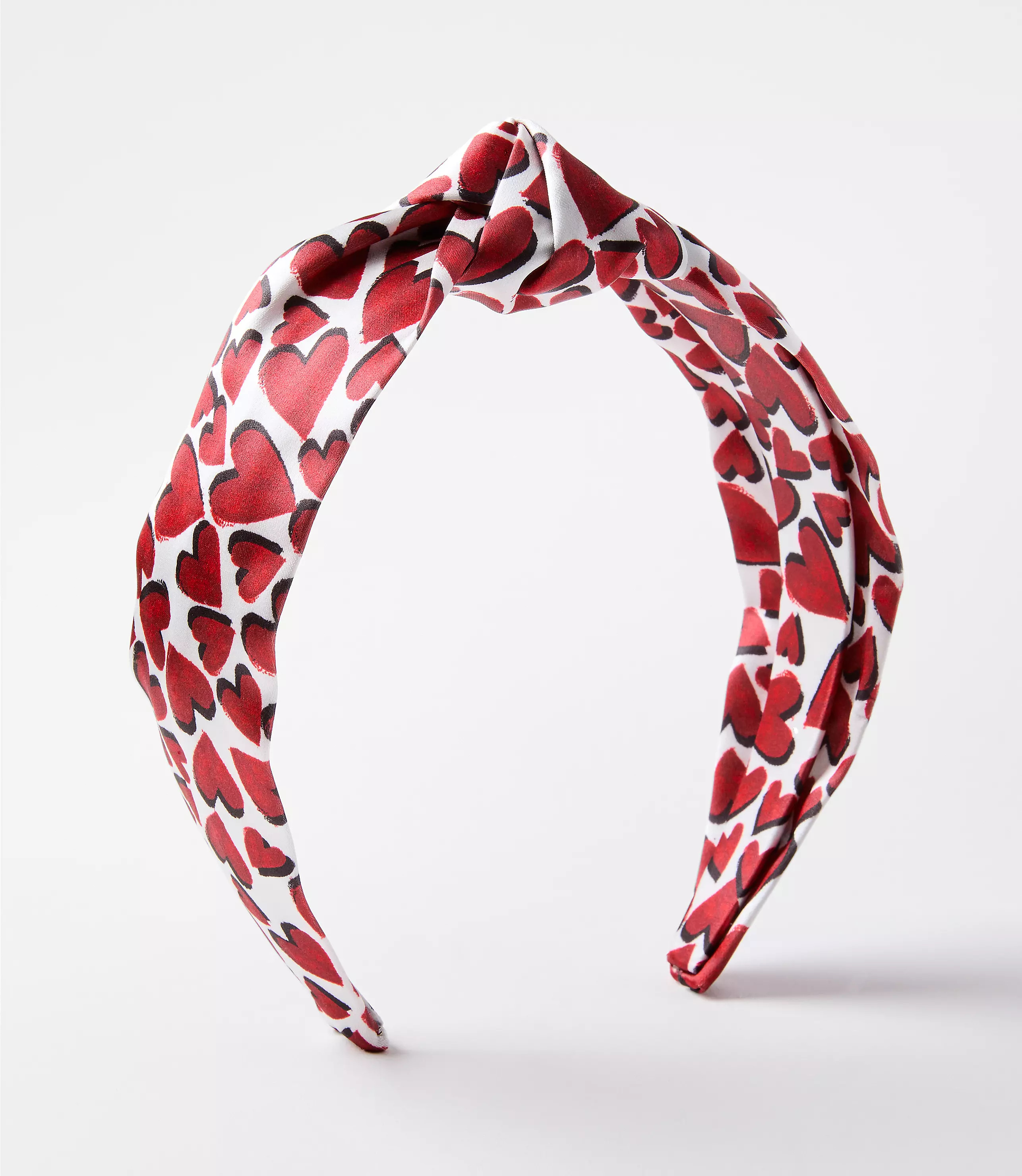 Heart Satin Knot Headband | LOFT