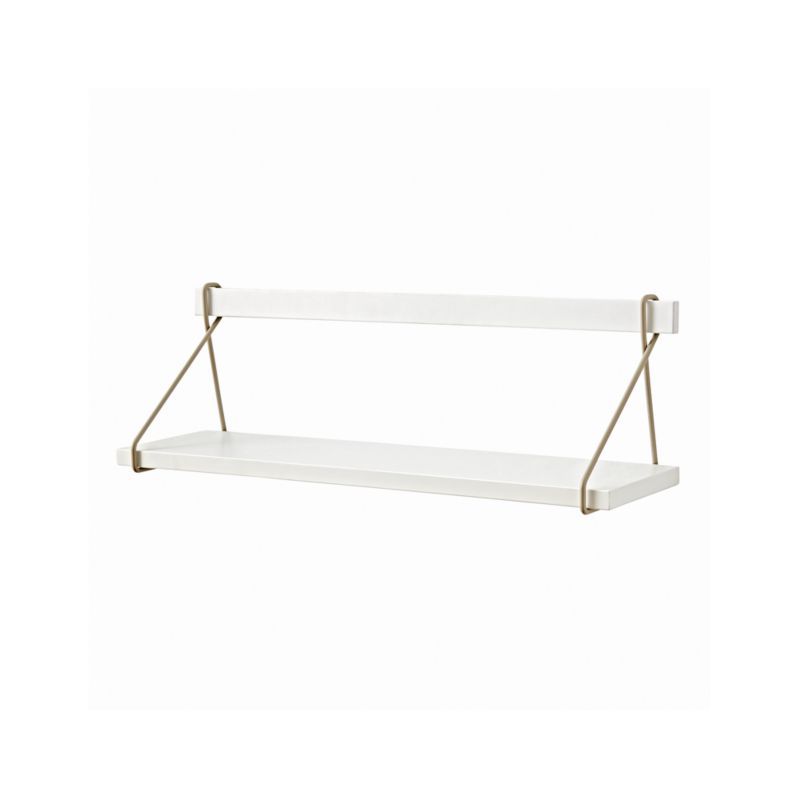 Suspension White Wall Mounted Shelf + Reviews | Crate & Kids | Crate & Barrel