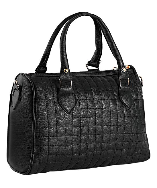 Chicago Polo Women's Handbags BLACK - Black Quilted Shoulder Bag | Zulily