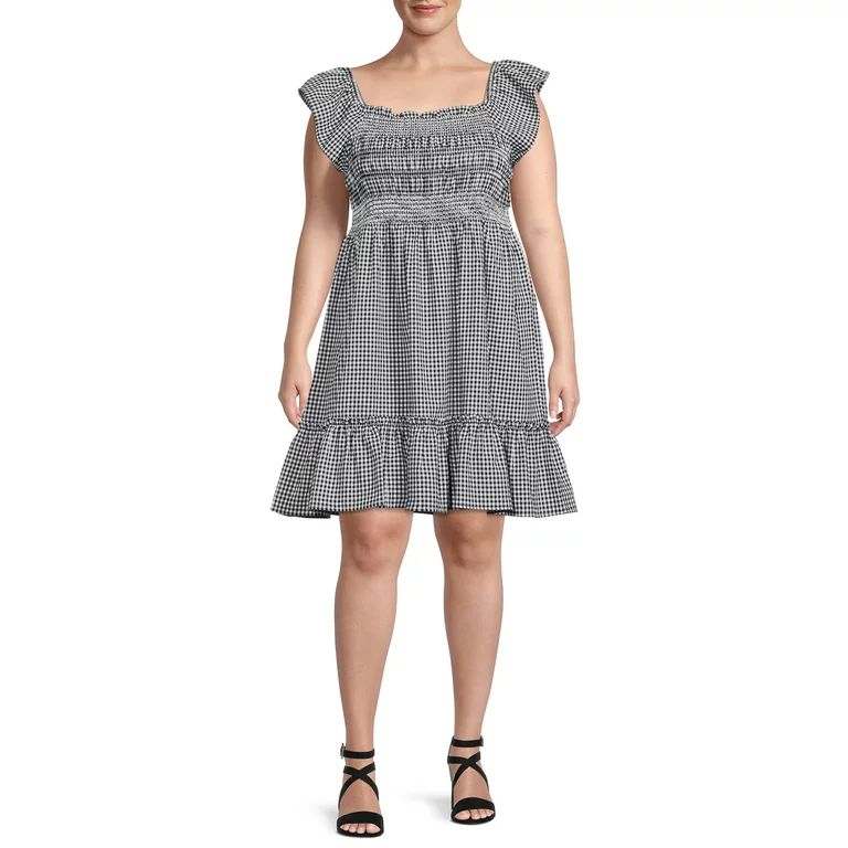 Terra & Sky Women's Plus Size Tiered Smock Dress | Walmart (US)