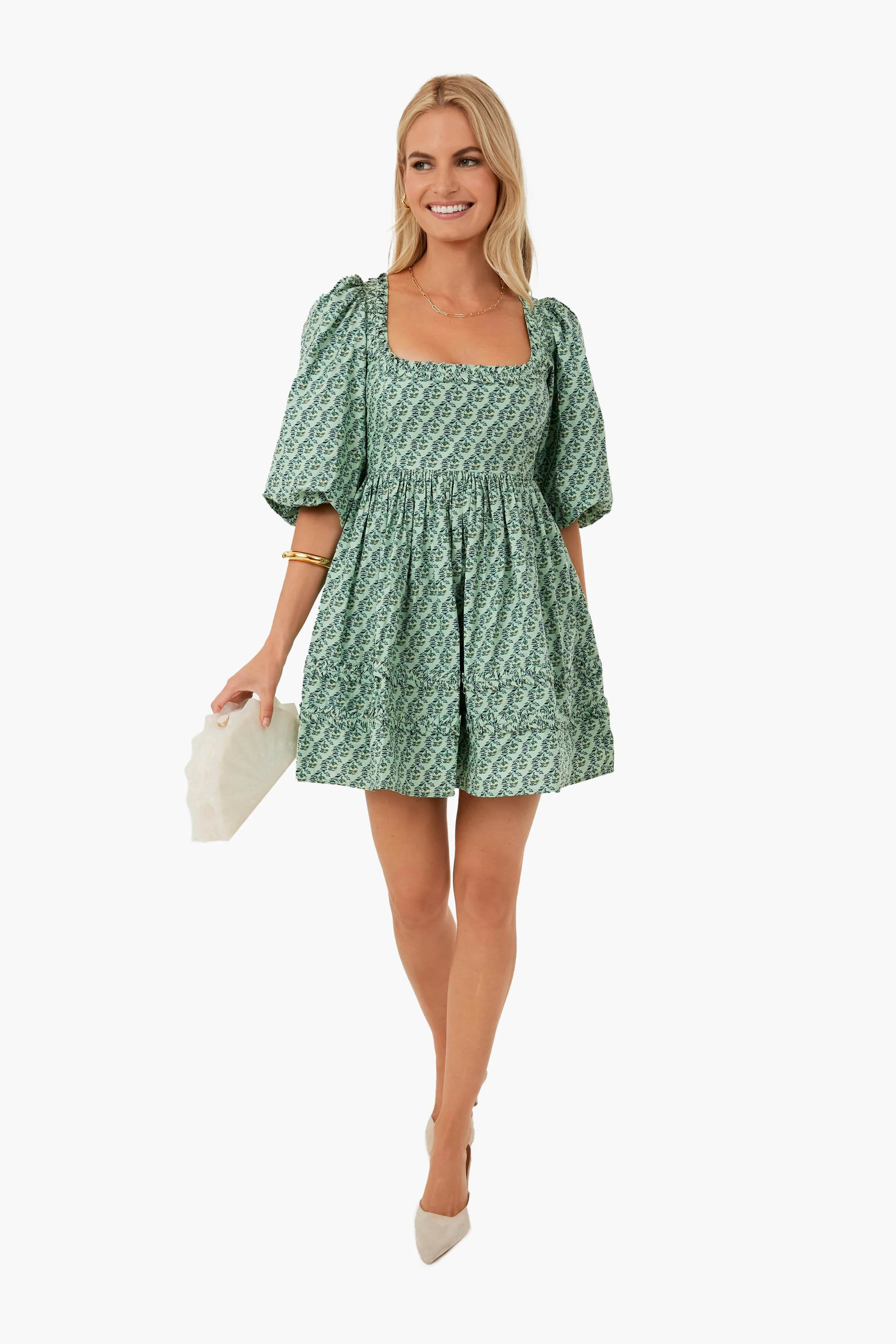 Jawahar Garden Mint Mini Daya Dress | Tuckernuck (US)