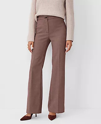Ann Taylor The Flare Trouser Pant in Houndstooth | Ann Taylor (US)