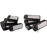 Amazon Basics 8-Piece Packing Cube Set - 1 Large, 1 Medium, 1 Small, and 5 Slim | Amazon (US)