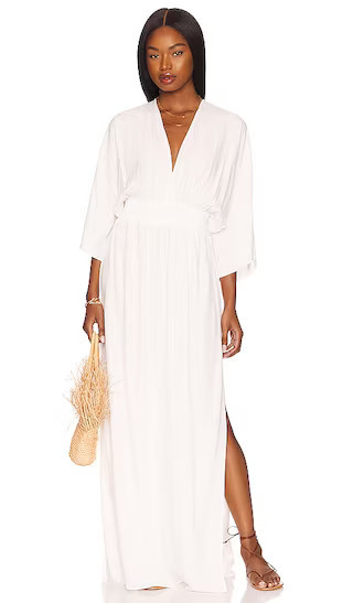 Sungazer Maxi Dress in Cream | Off White Beach Dress | Beach Maxi Dress | Long White Dress | Revolve Clothing (Global)