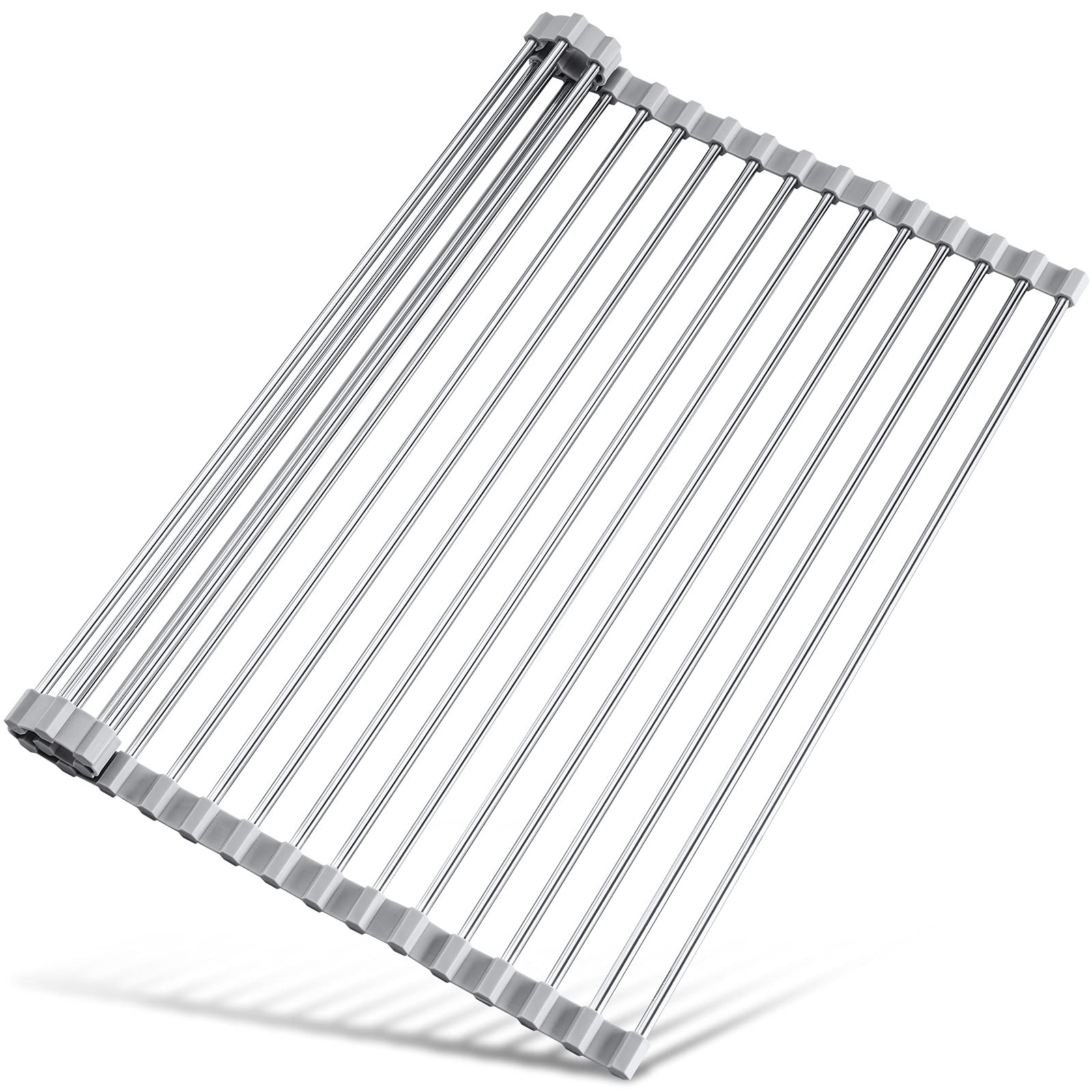 Tomorotec 17.7" x 15.5" Roll Up Dish Drying Rack Over Sink Drying Rack Sink Cover Kitchen Sink Ac... | Amazon (US)