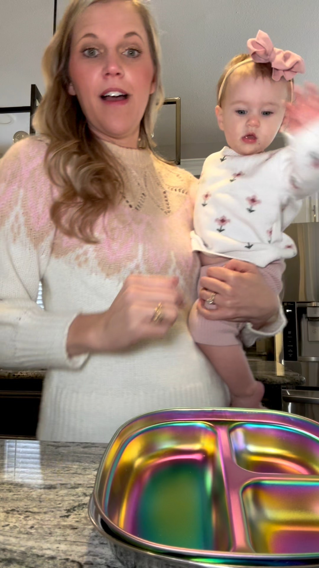 We love these stainless plates! The sections are a bit deeper than other plates, which I love for pasta, yogurt and fruit. I also appreciate the lids! 