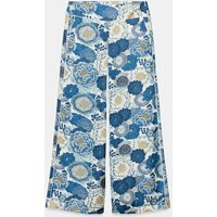 Zara - Zw Collection Floral Pants - Blue - M - Woman | Zara US