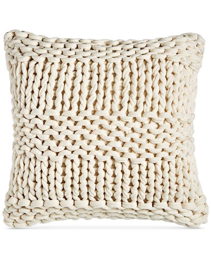 Oake Chunky Knit Decorative Pillow, 18 | Macys (US)