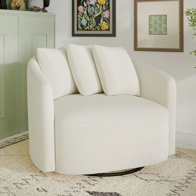 Beautiful Drew Chair by Drew Barrymore, Cream - Walmart.com | Walmart (US)