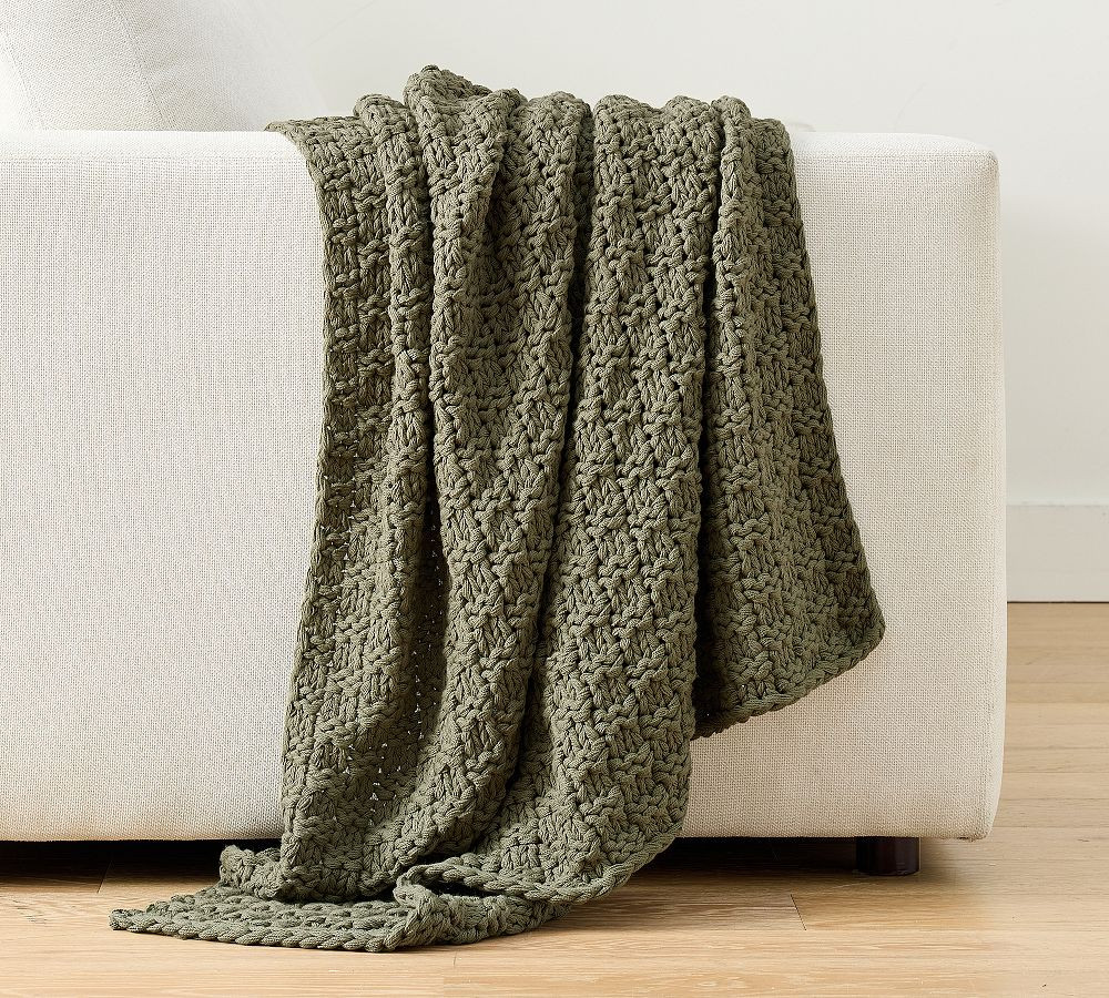Boston Knit Throw | Pottery Barn CA