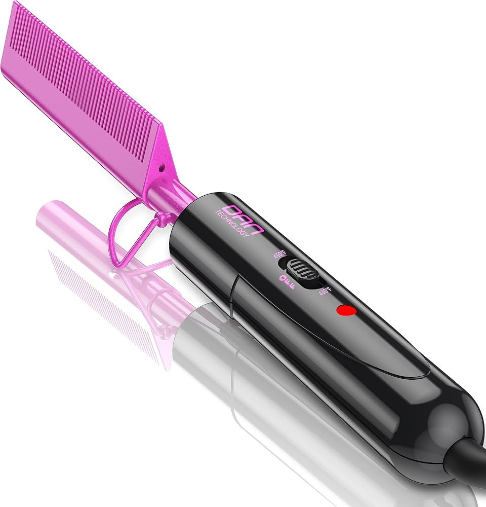 DAN Technology hot Comb,Mini hot Comb,Dual Voltage Pressing Comb,450℉ hot Comb Straightener,Fas... | Amazon (US)
