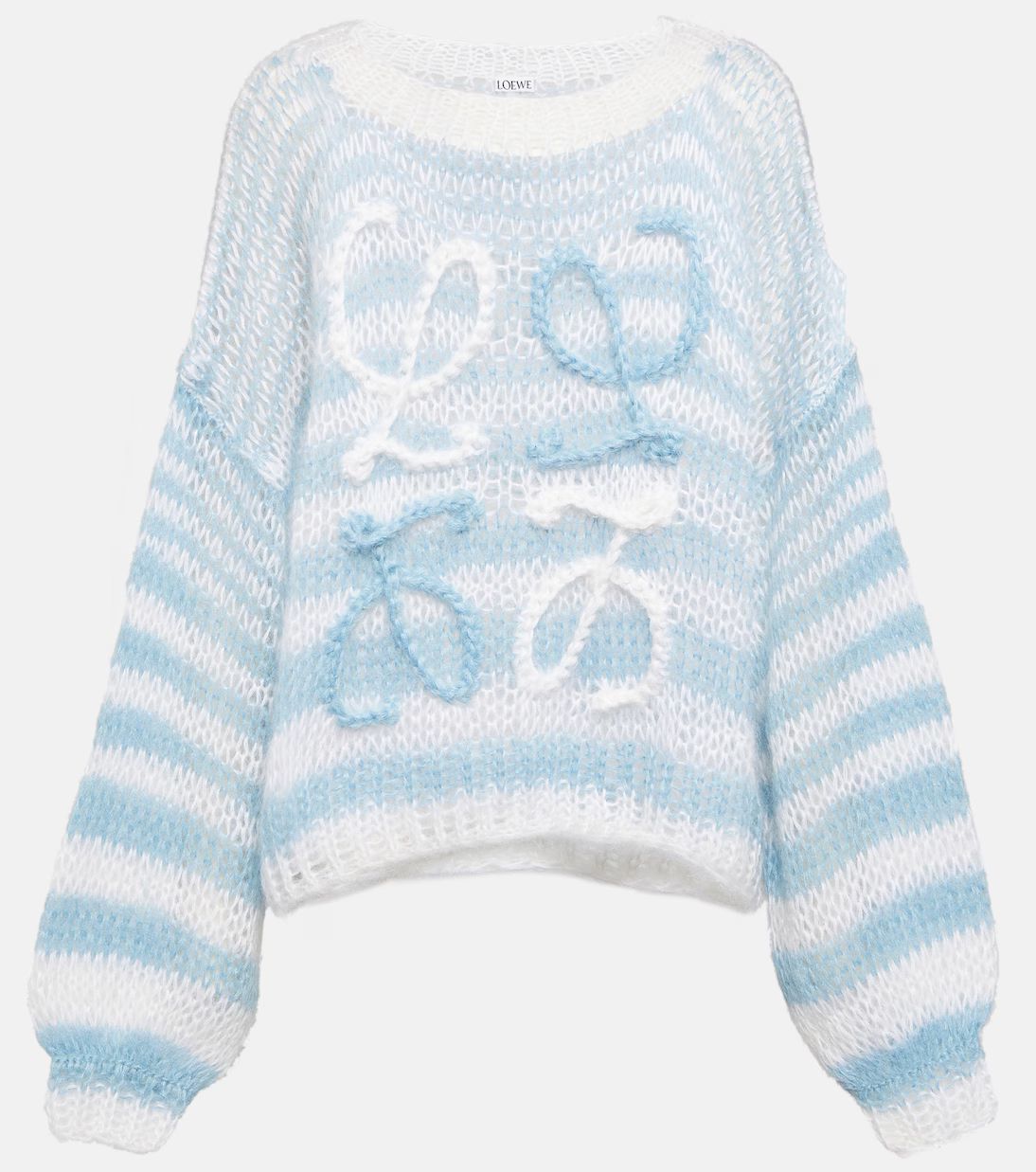 Anagram striped mohair-blend sweater | Mytheresa (US/CA)