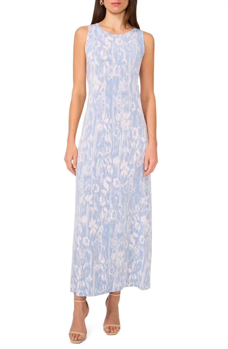 Vince Camuto Muted Floral Print Sleeveless Maxi Dress | Nordstrom | Nordstrom