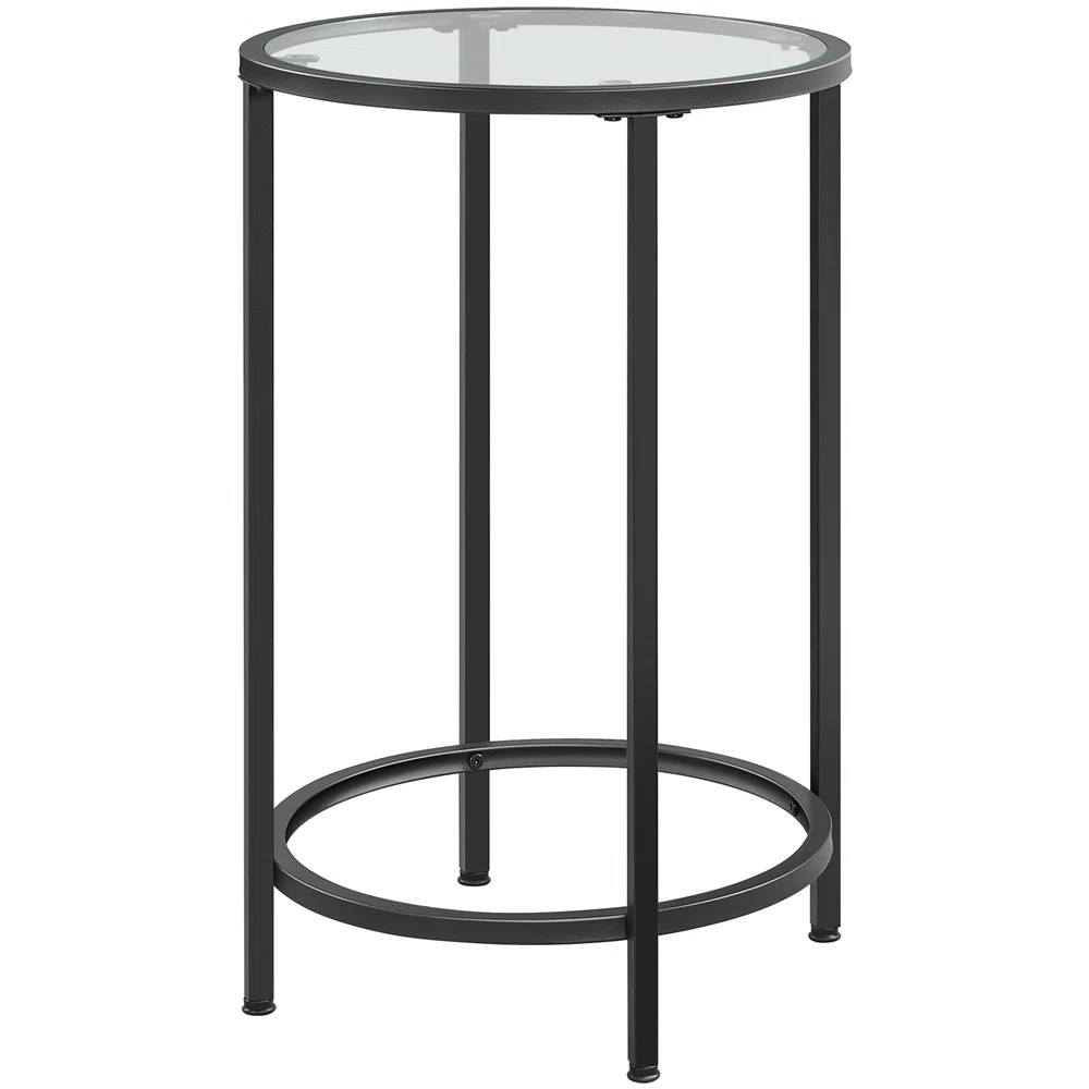 Mercer41 Round Accent Table With Glass Top & Reviews | Wayfair | Wayfair North America