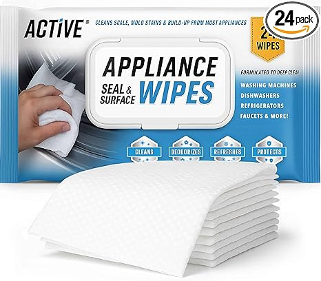 ACTIVE Home Appliance Surface Cleaner Wipes Heavy Duty Wipe for Cleaning Washing Machine, Dryer S... | Amazon (US)
