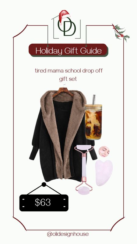 A gift combo for the tired mama who still has to do morning drop off at school. 

The coziest Sherpa cardigan shacket you will ever find. Seriously. I have this sweater and it is AMAZING! 

#sheinfind #momgift #giftformom #toddlermom #glasstumbler #giftcombo

#LTKunder50 #LTKsalealert #LTKGiftGuide