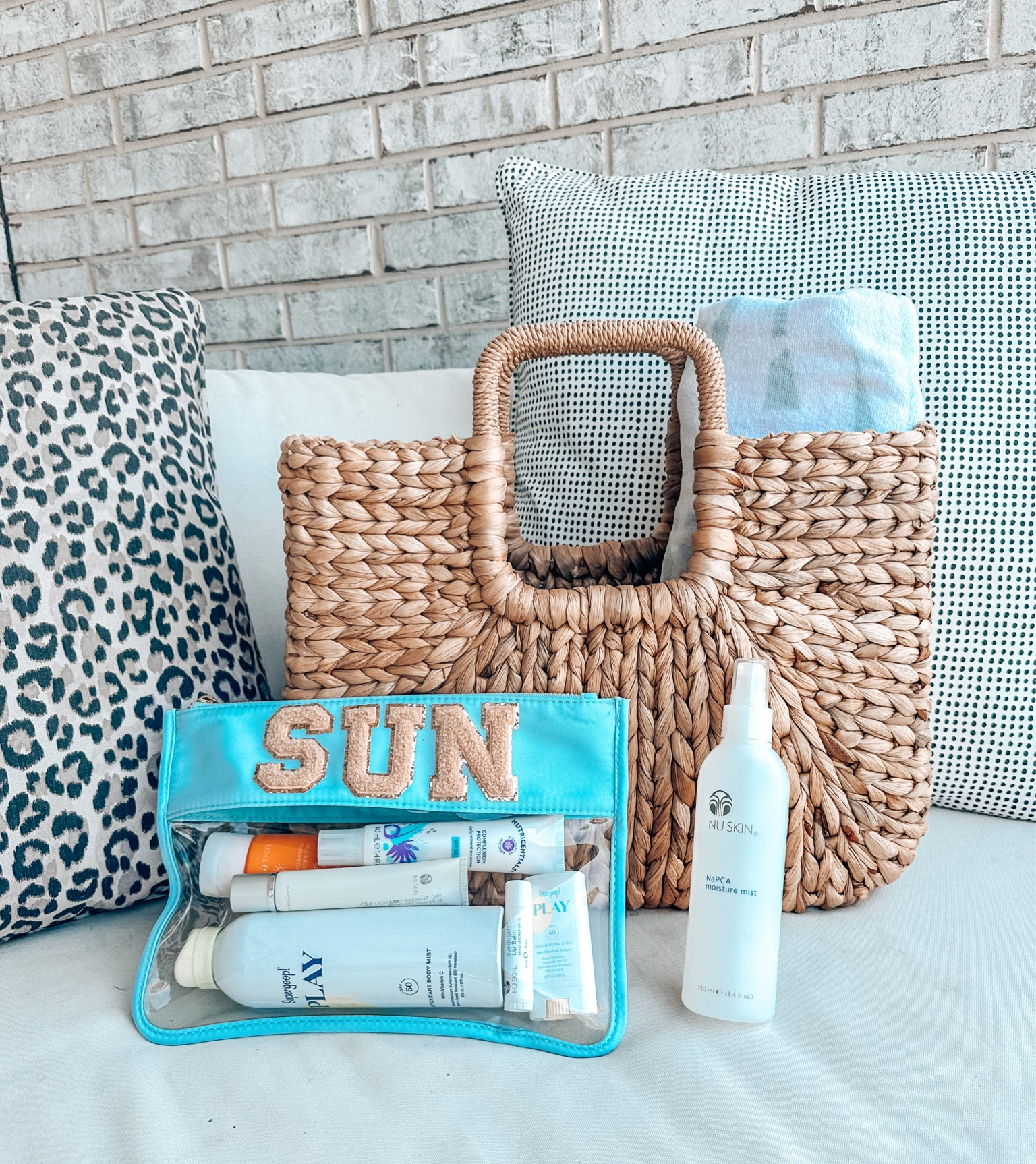 Summer Ready! Beach Towel, Bag, All the sunscreen. Personalized nylon pouch! So Good! #summer #beach #pool #vacay

#LTKSeasonal #LTKFind #LTKswim